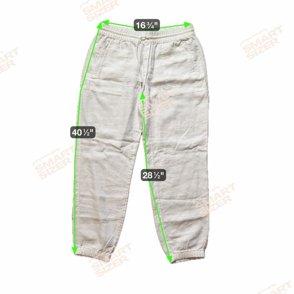 Athleta Pants Size 12 White 100% Linen Retreat Jogger - Picture 7 of 7